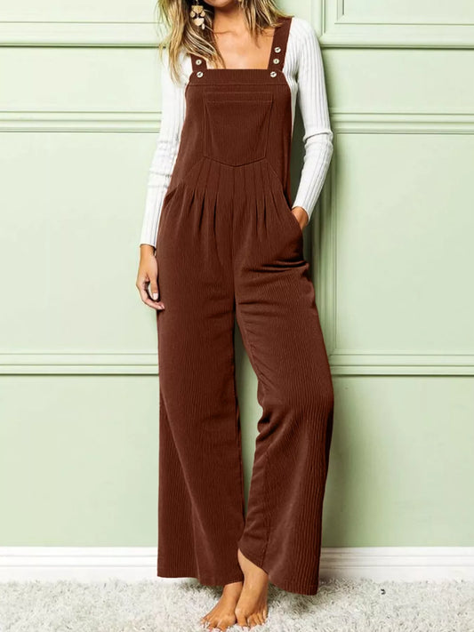 Aya rynkad jumpsuit, mörkbrun