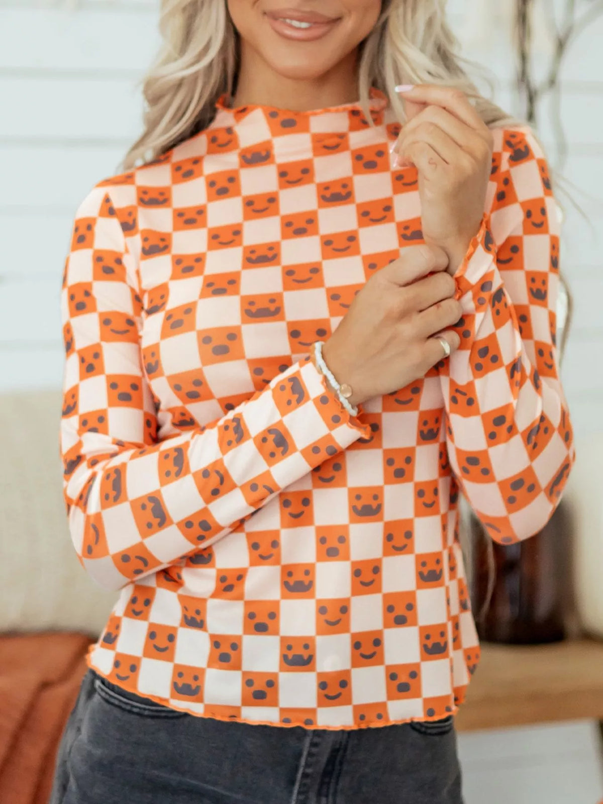 Clara blus i mesh