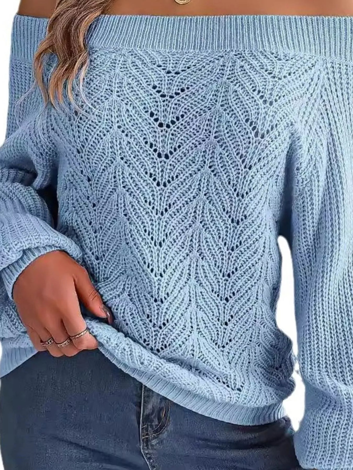 Elina off-shoulder tröja