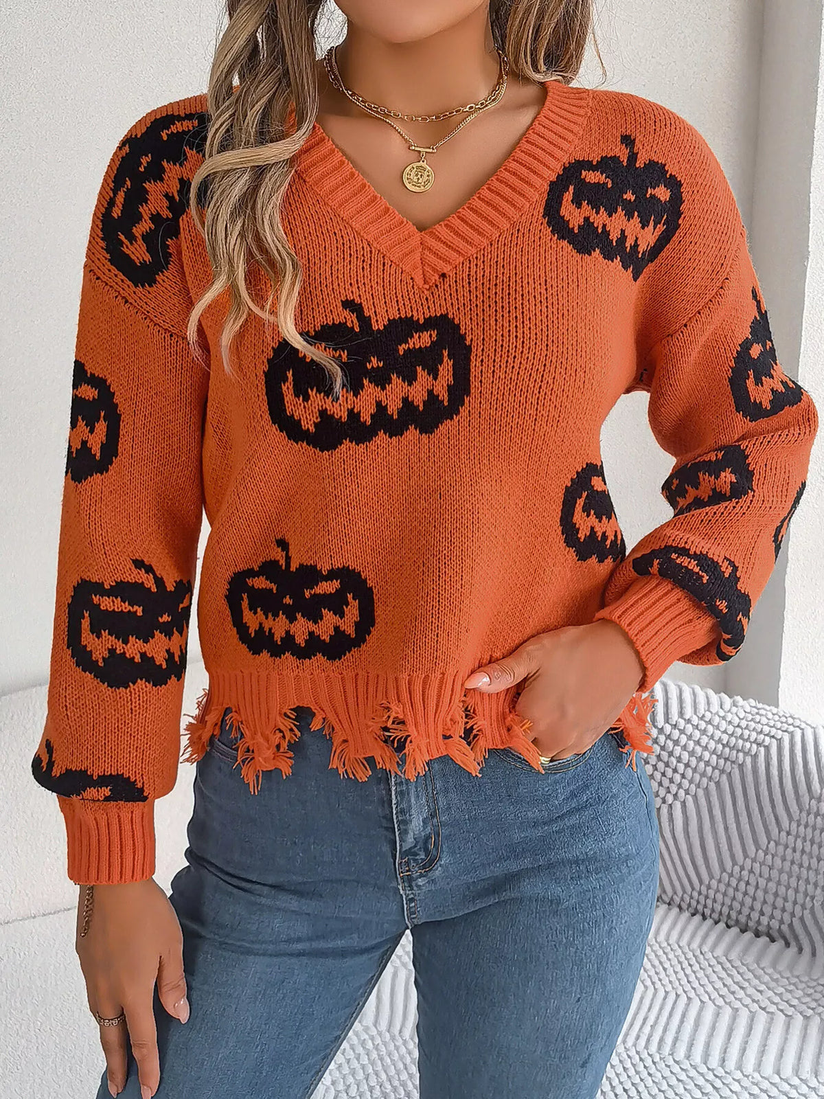 Doris tröja med pumpamotiv
