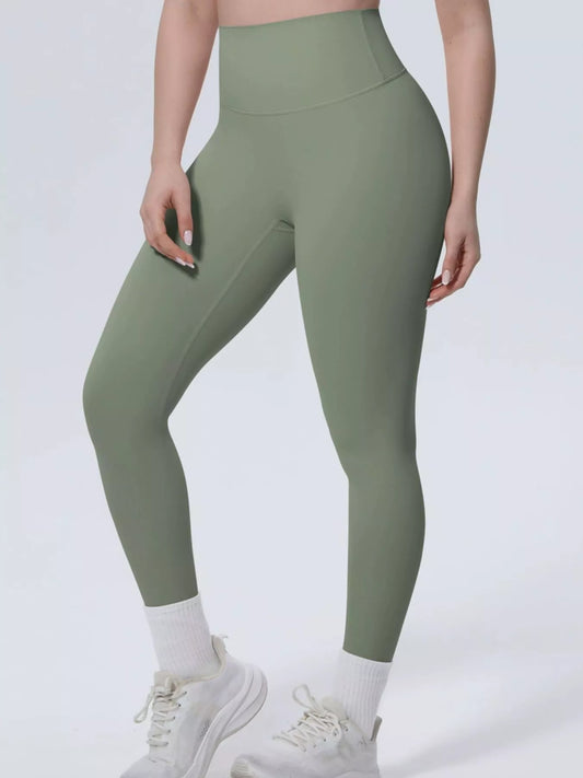 Katja högmidjade leggings, salviagrön
