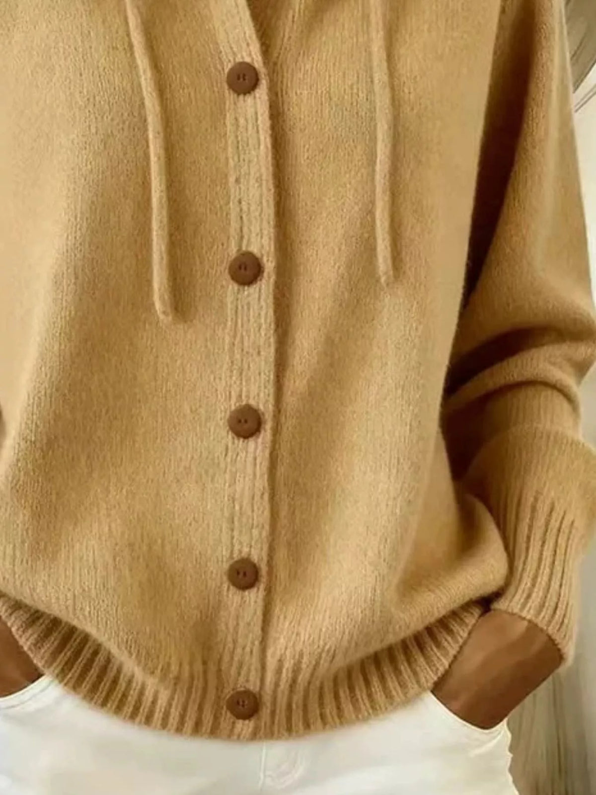 Serena cardigan med huva