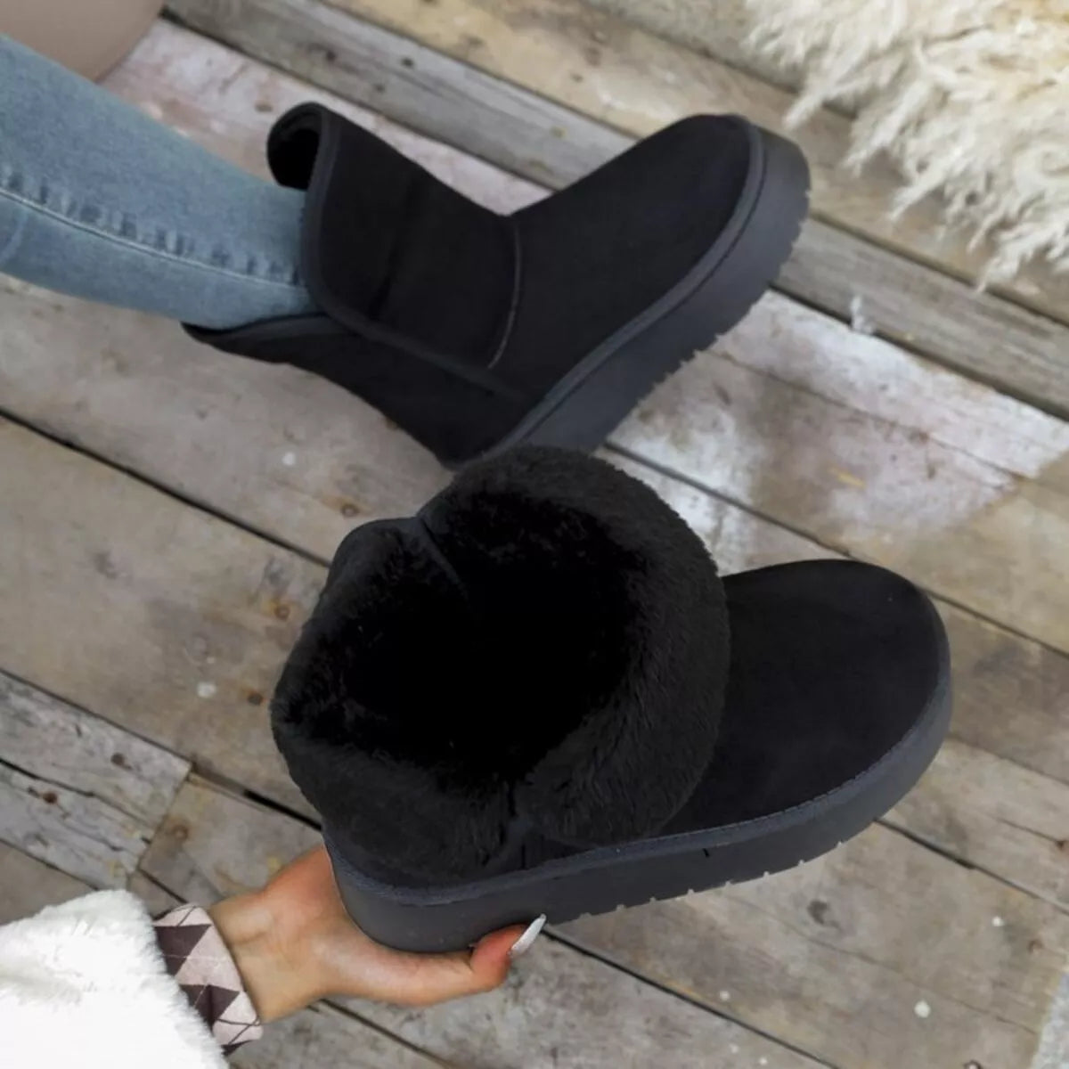 Estelle boots i läderlook