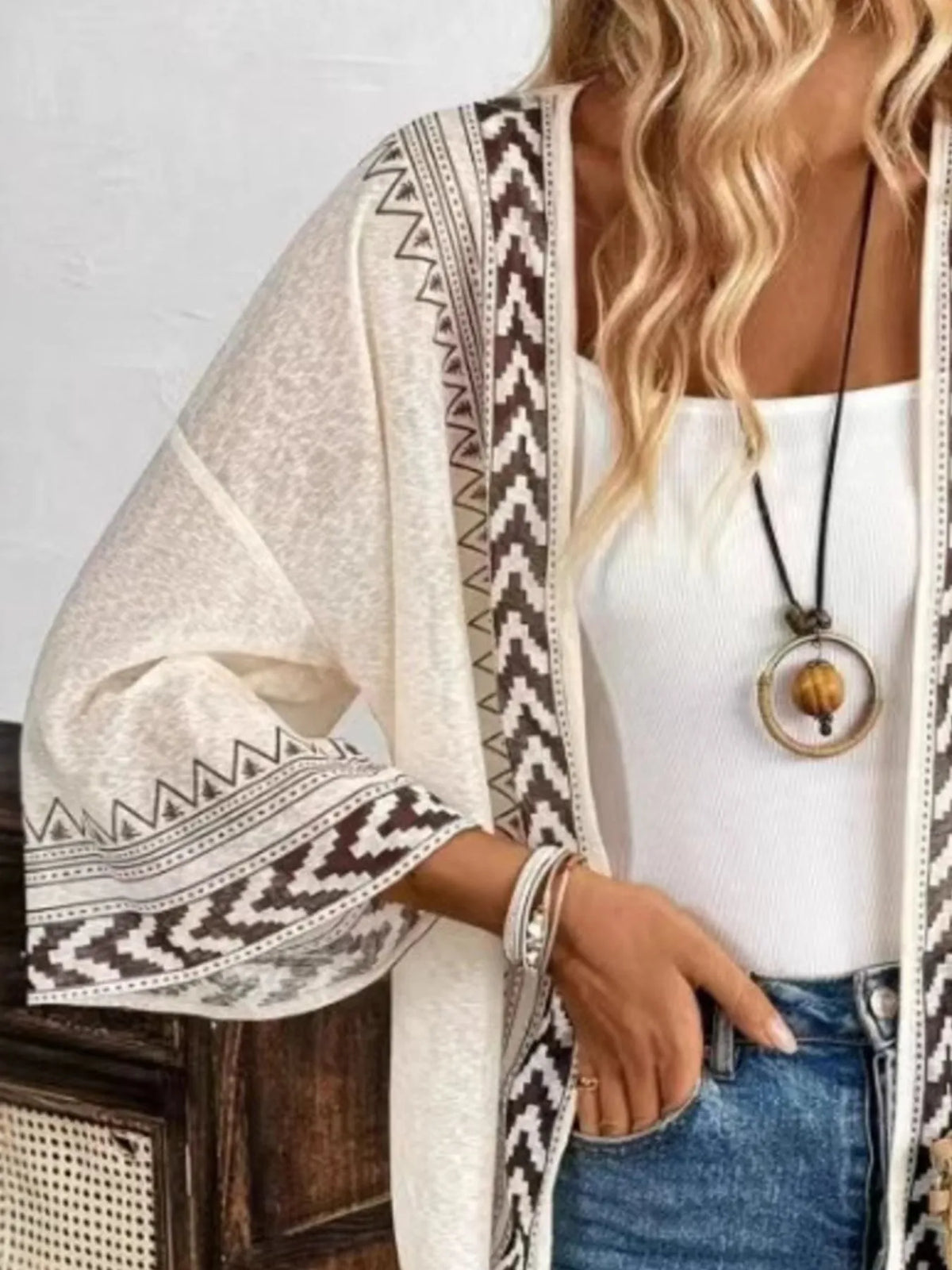 Audra cardigan med kimonoärm