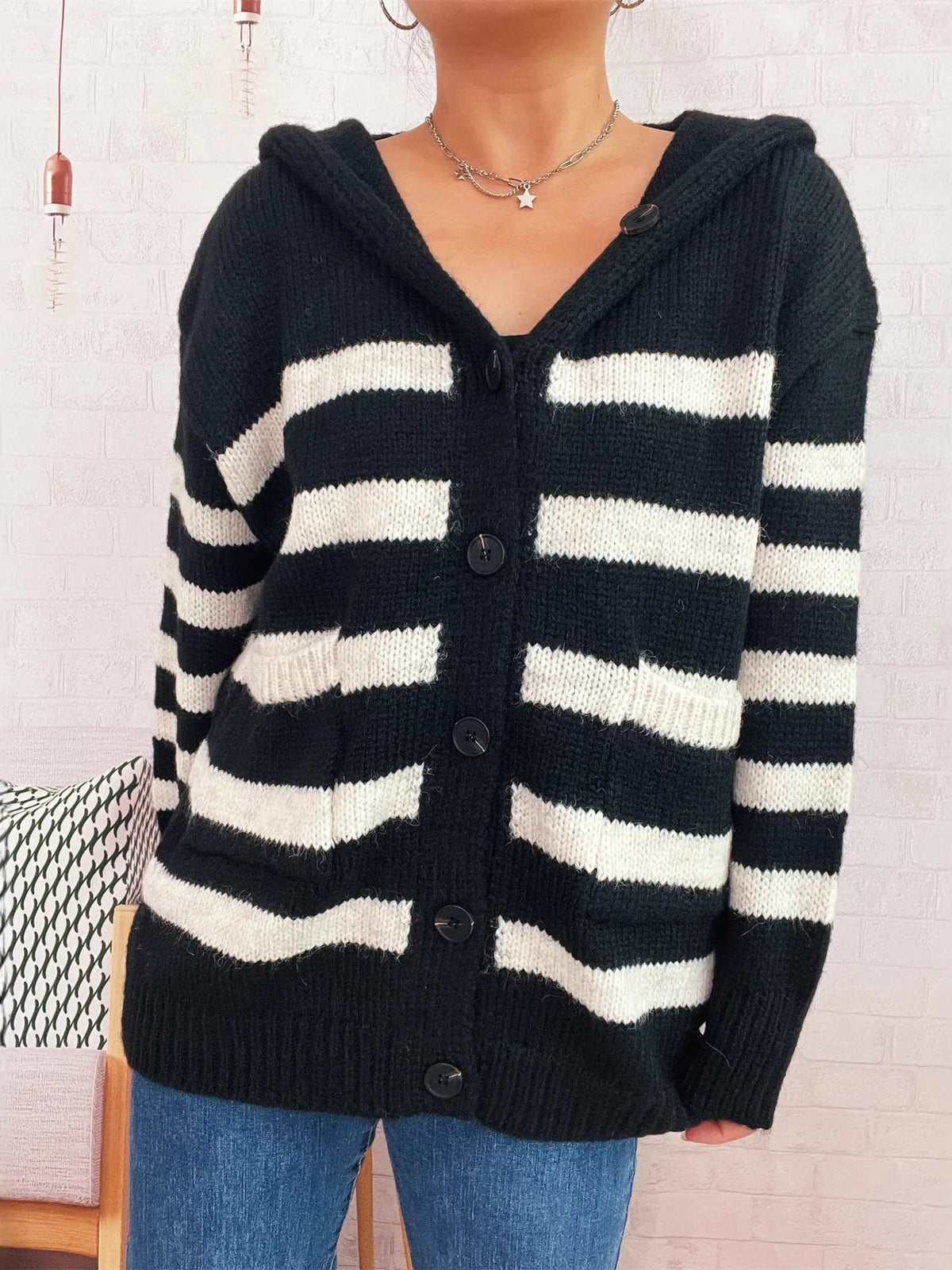 Nayla randig cardigan