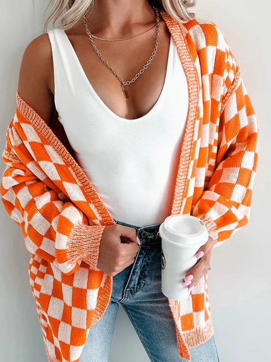 Valea rutig cardigan