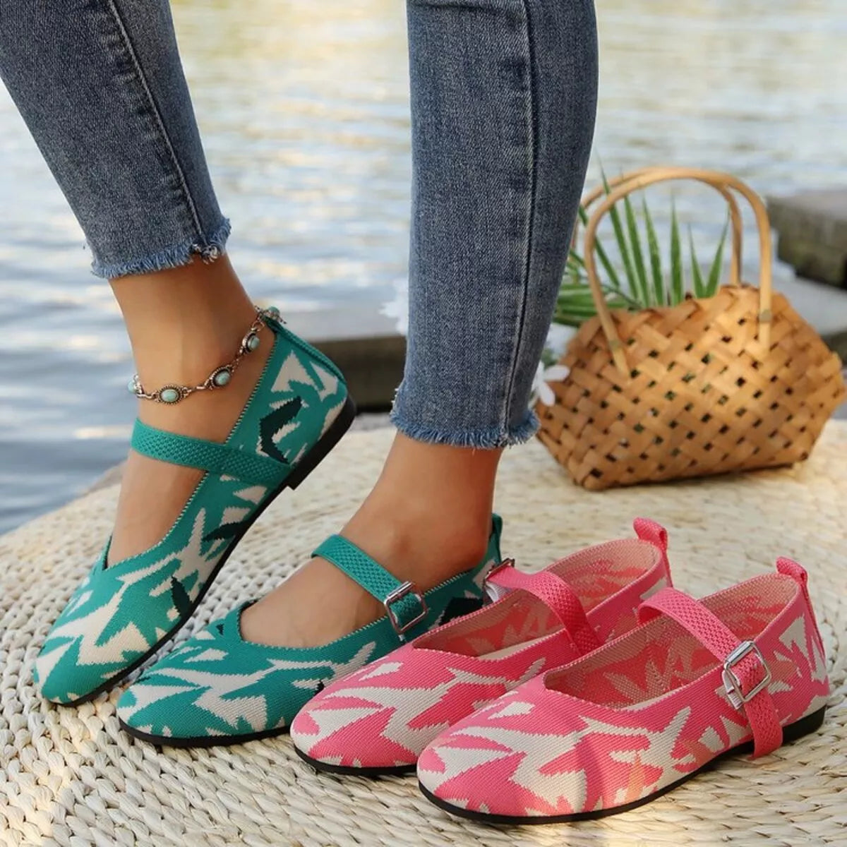 Sheryl slip-ons i mesh