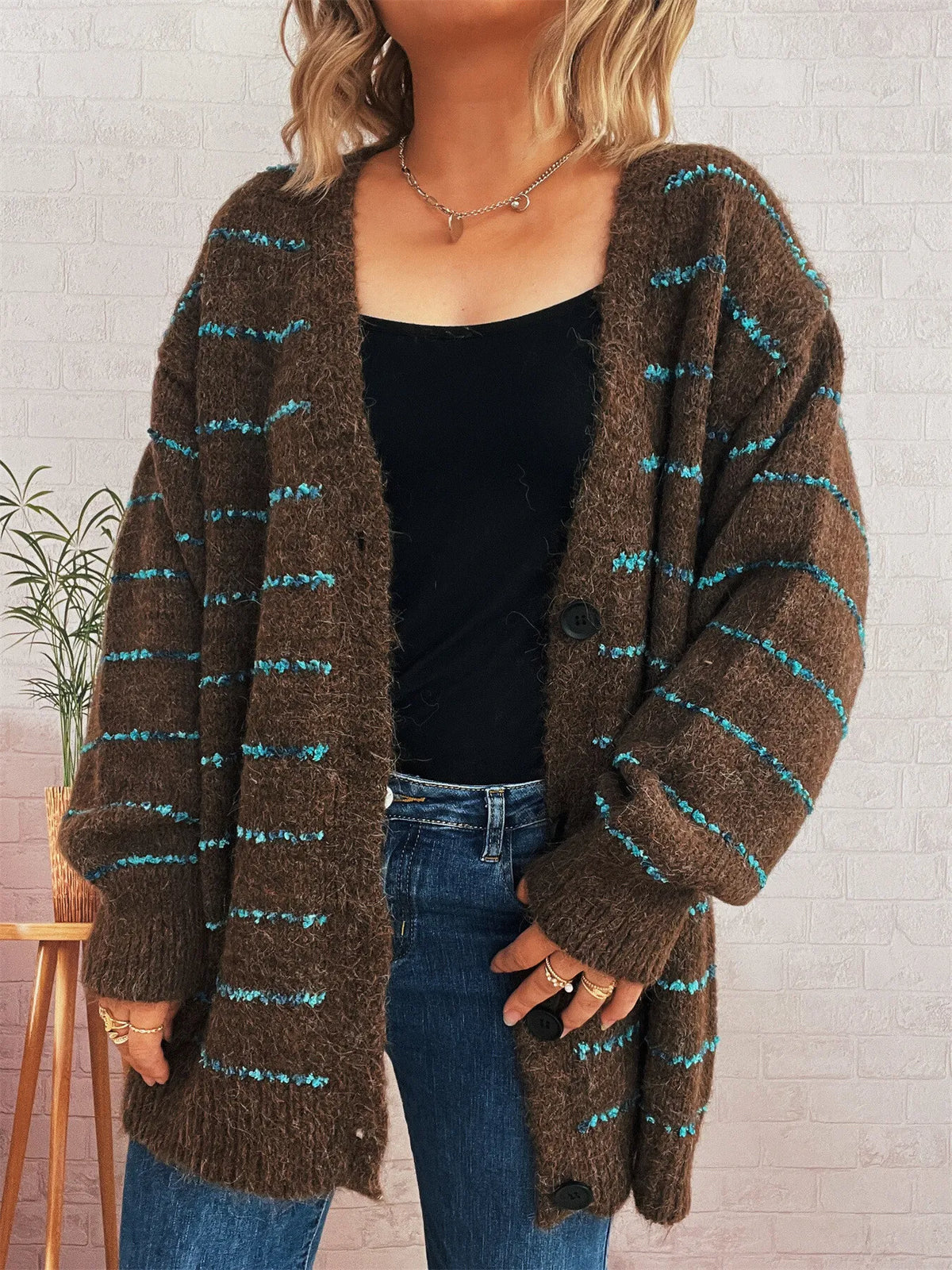 Saskia randig cardigan