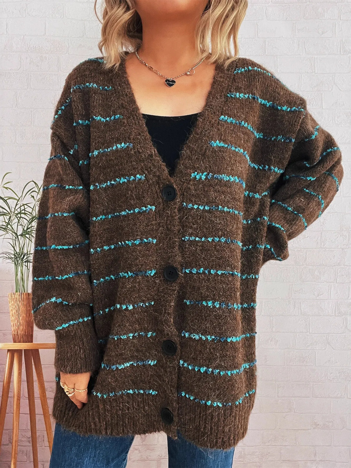 Saskia randig cardigan