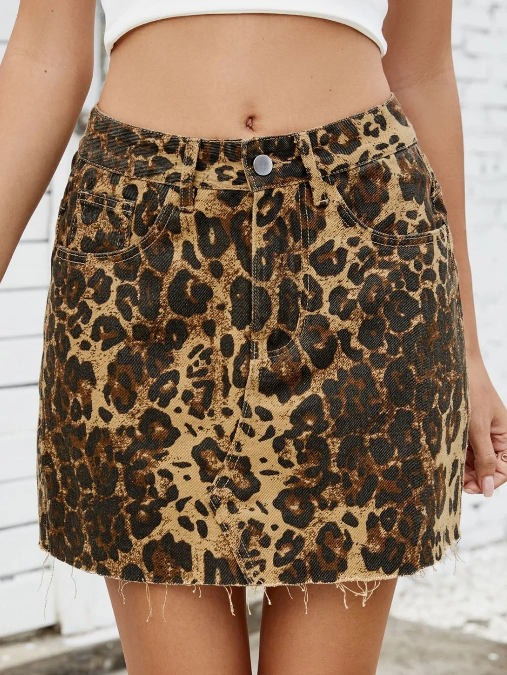 Gloria leopardmönstrad kjol