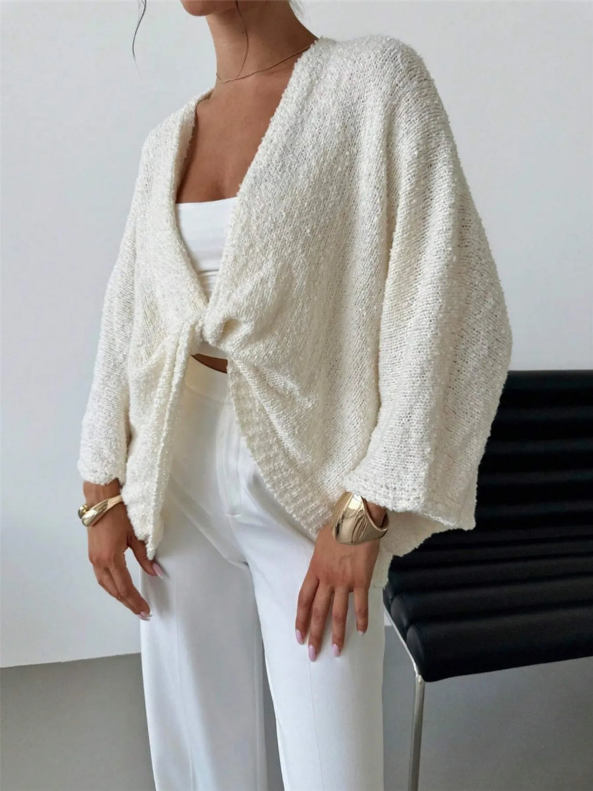 Elodie cardigan med vriden front