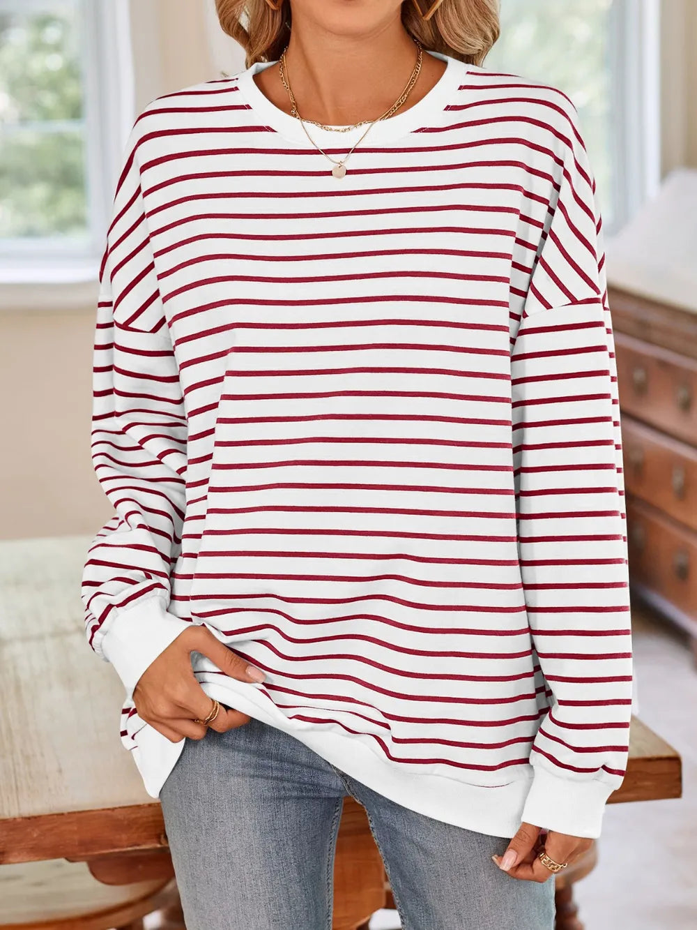 Birgit randig sweatshirt