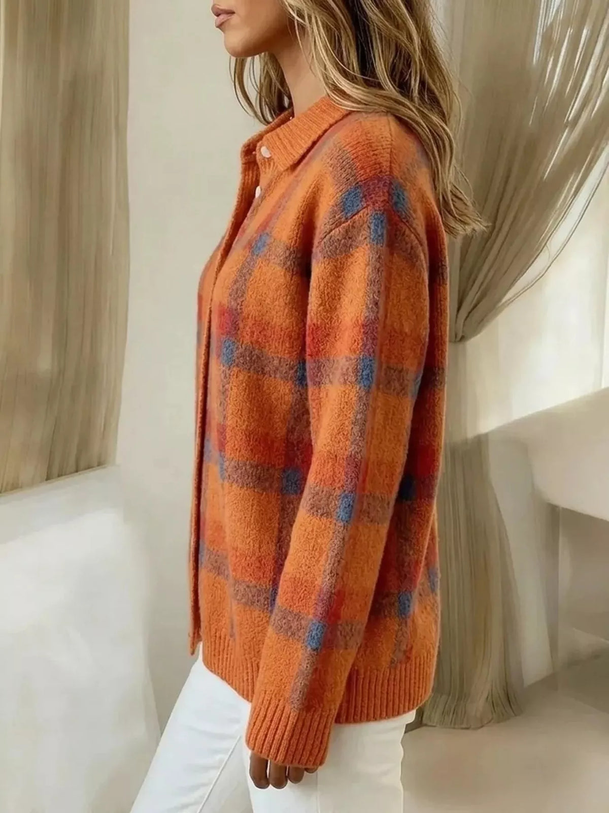Azra rutig cardigan