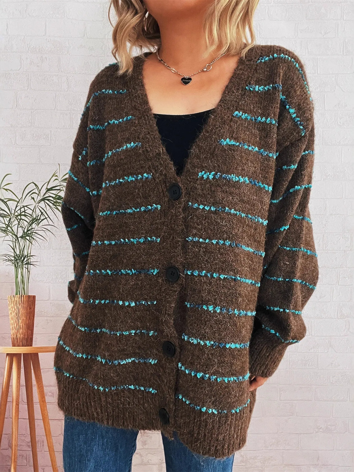 Saskia randig cardigan