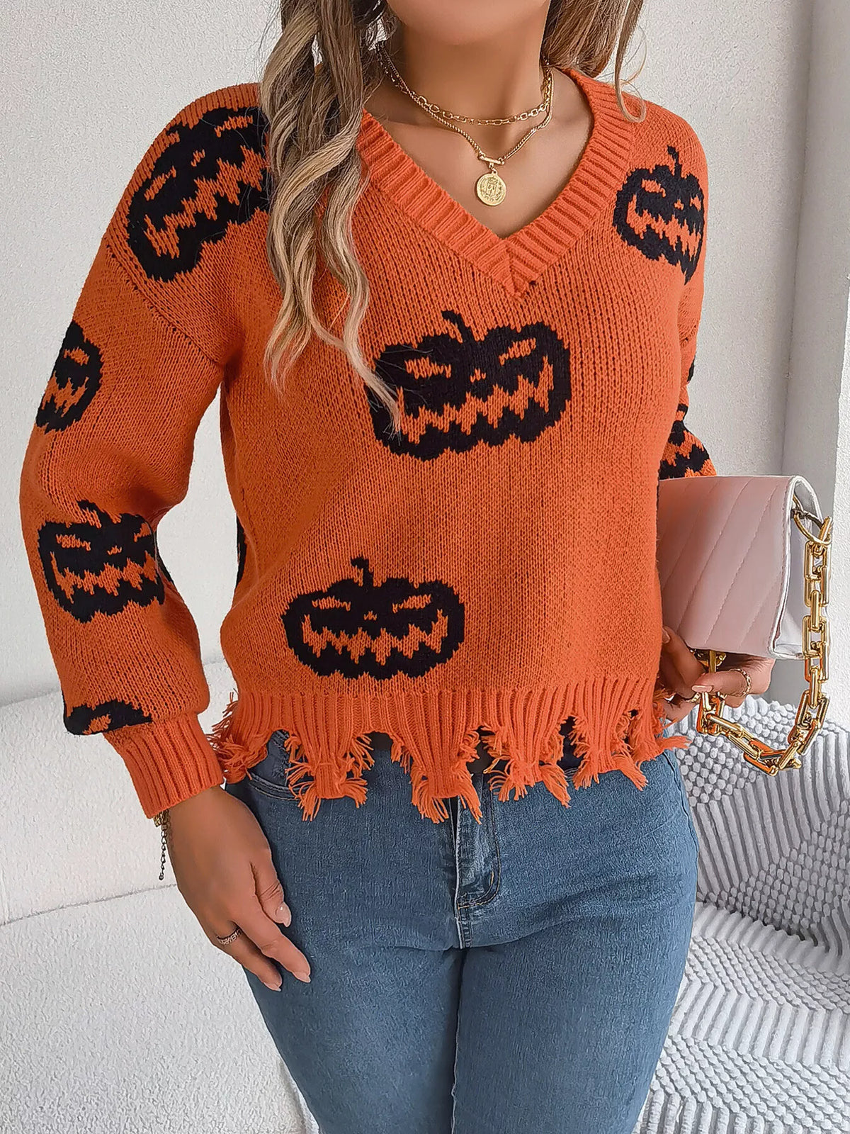 Doris tröja med pumpamotiv