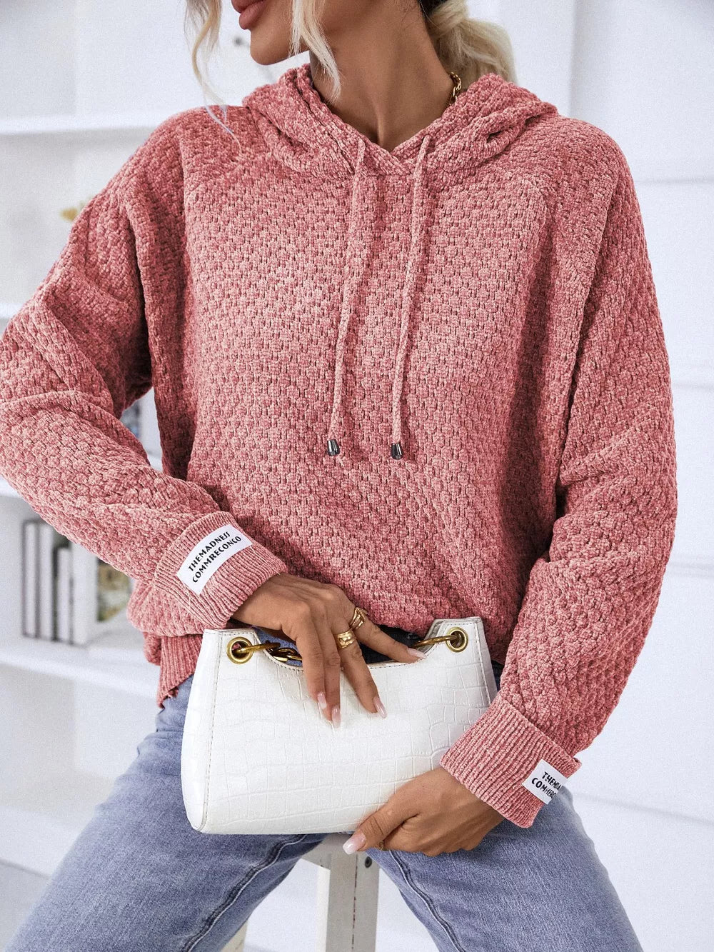 Felisa stickad hoodie