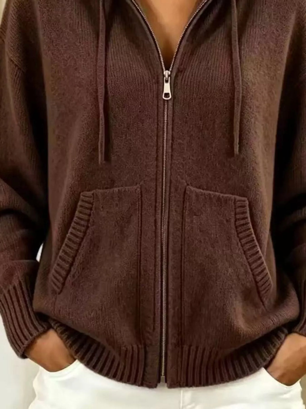 Nelly cardigan med huva
