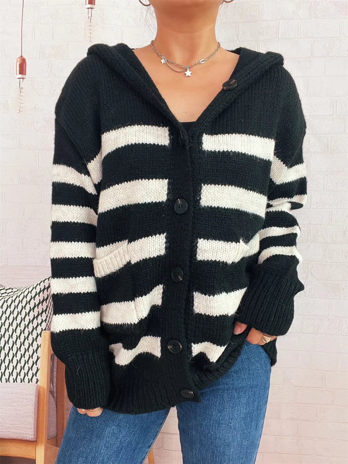 Nayla randig cardigan