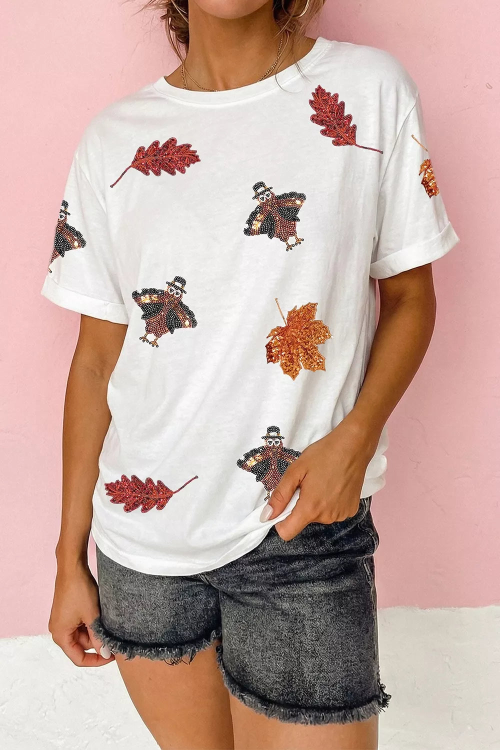 Corinne t-shirt med paljetter