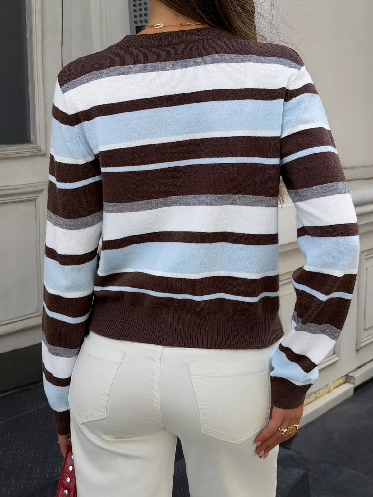 Kalina randig cardigan