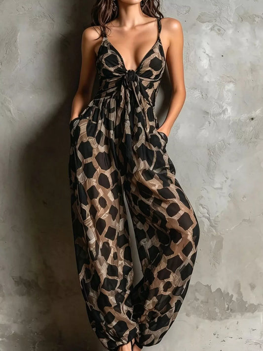 Anouk mönstrad jumpsuit, leopard