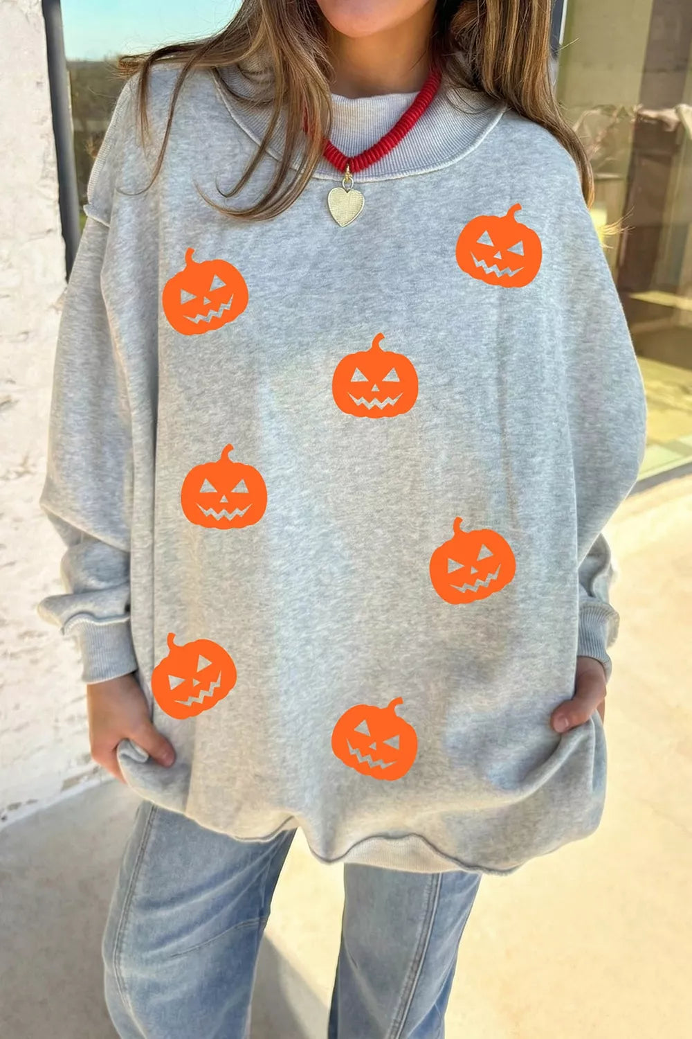 Bothild sweatshirt med pumpamotiv