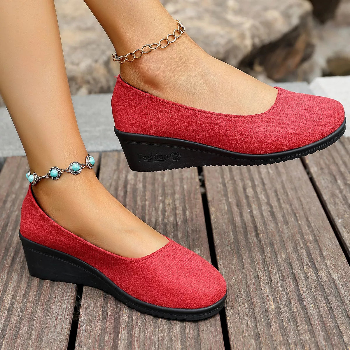 Audrey loafers i läderlook