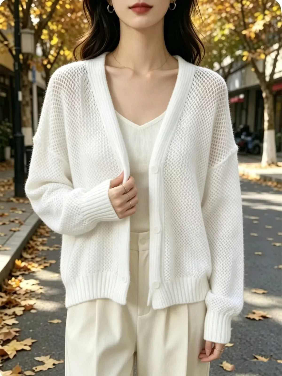 Solbritt v-ringad cardigan