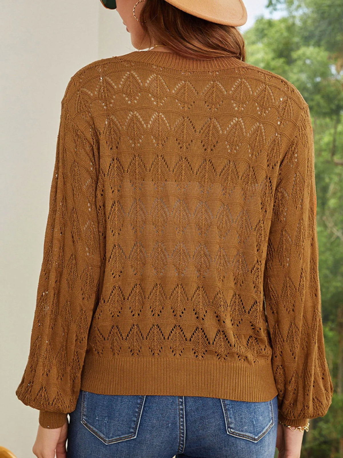Rhea hålstickad cardigan