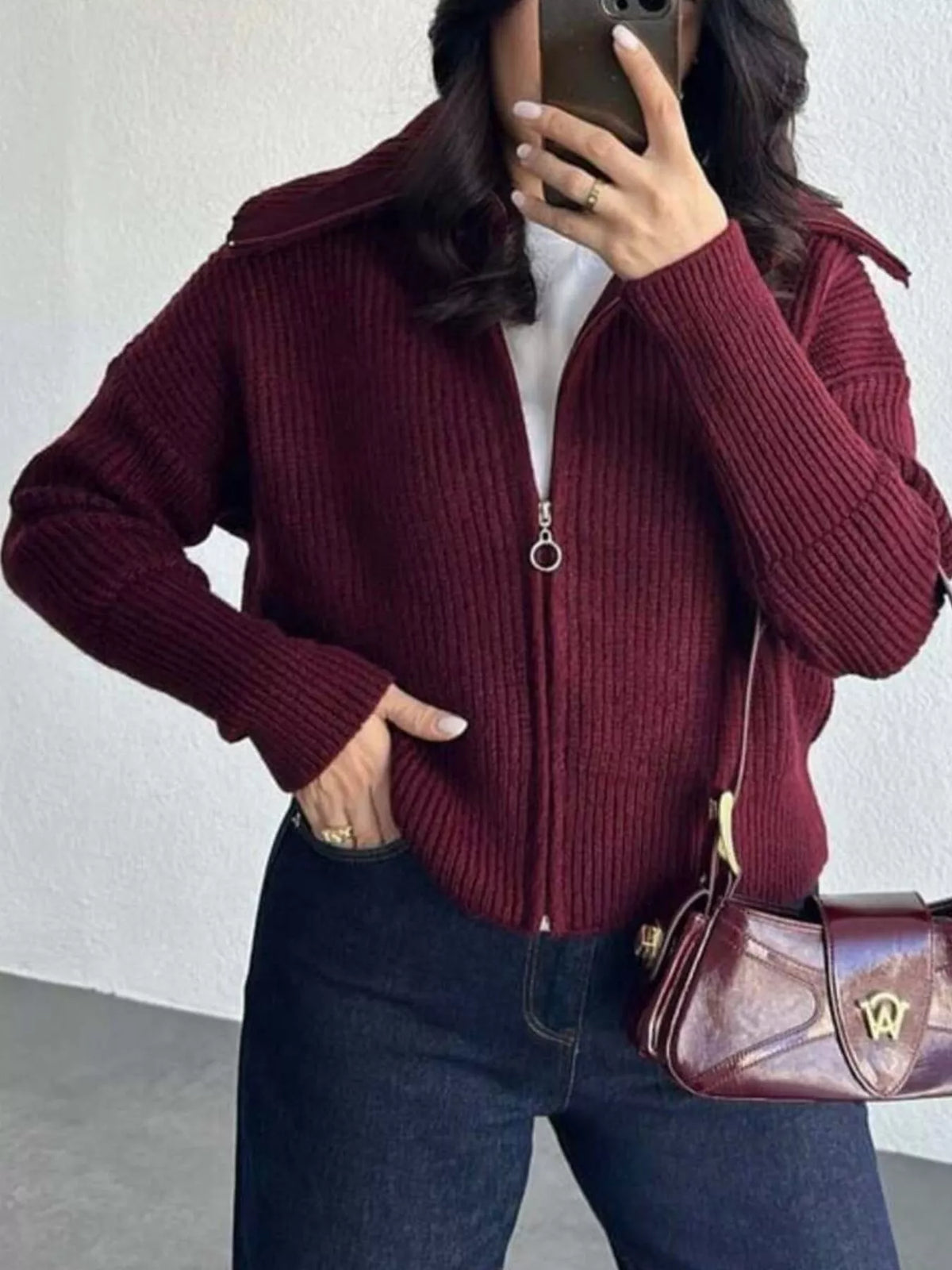 Oda ribbstickad cardigan
