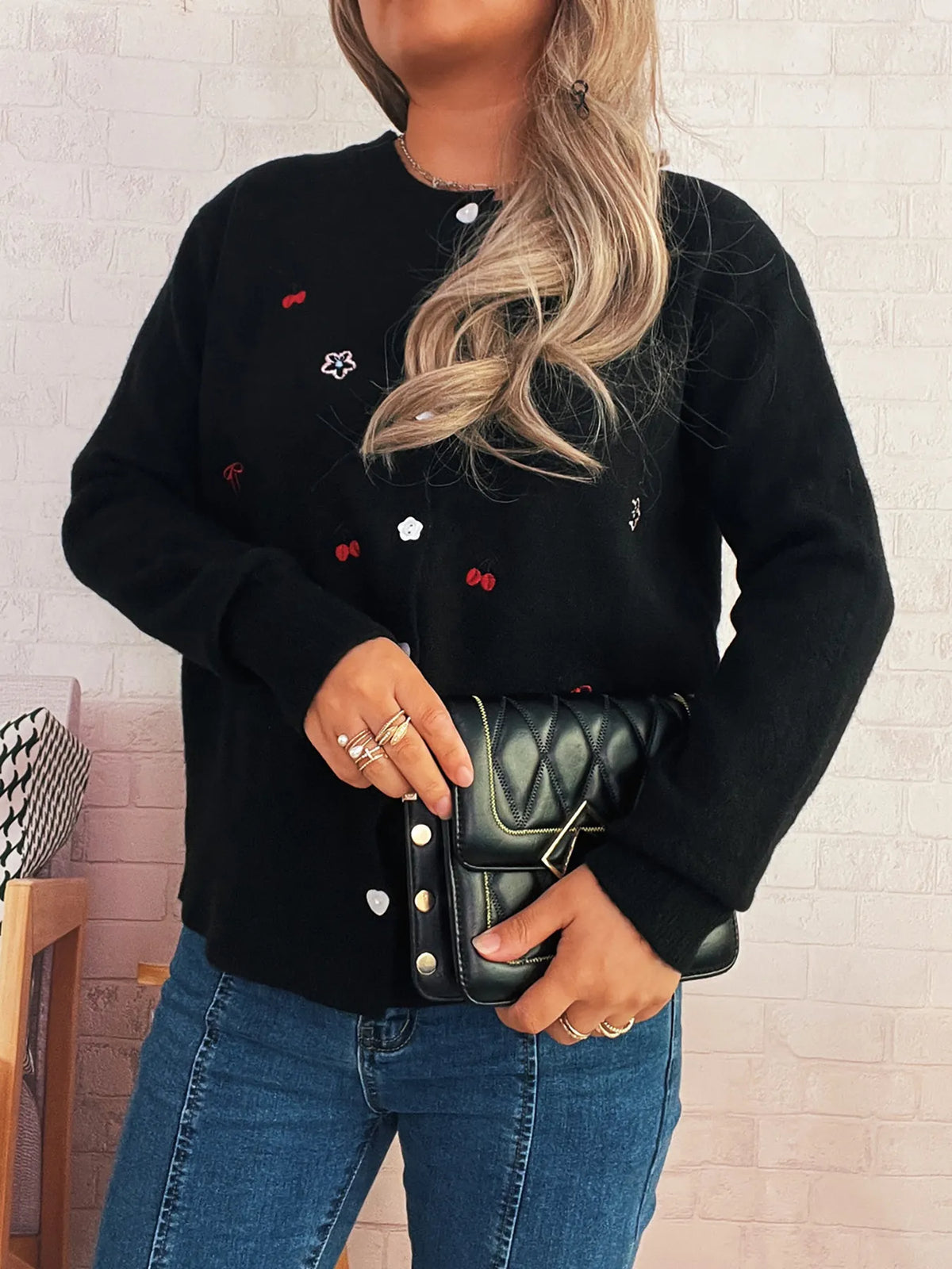 Angie ribbstickad cardigan