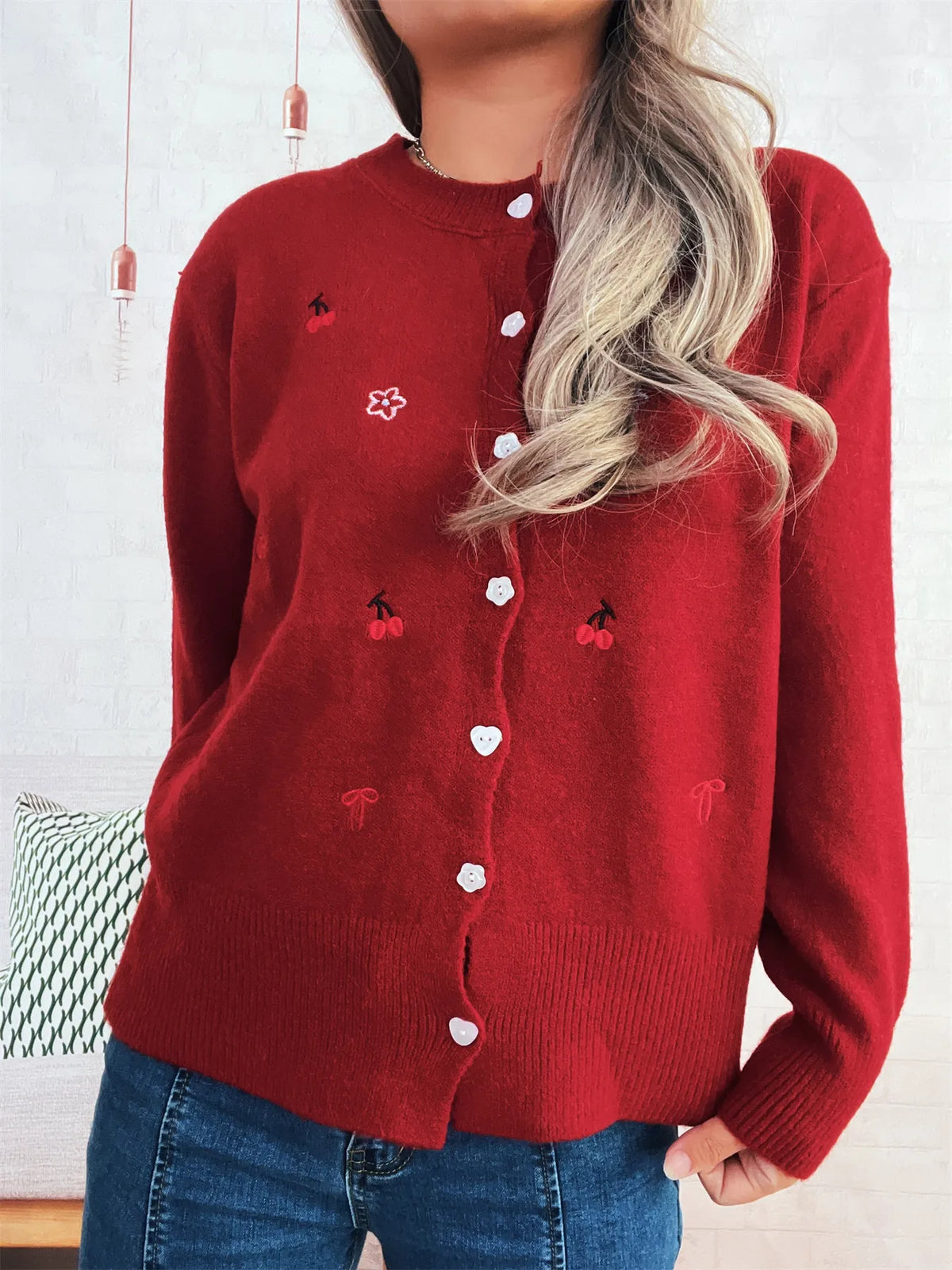 Angie ribbstickad cardigan