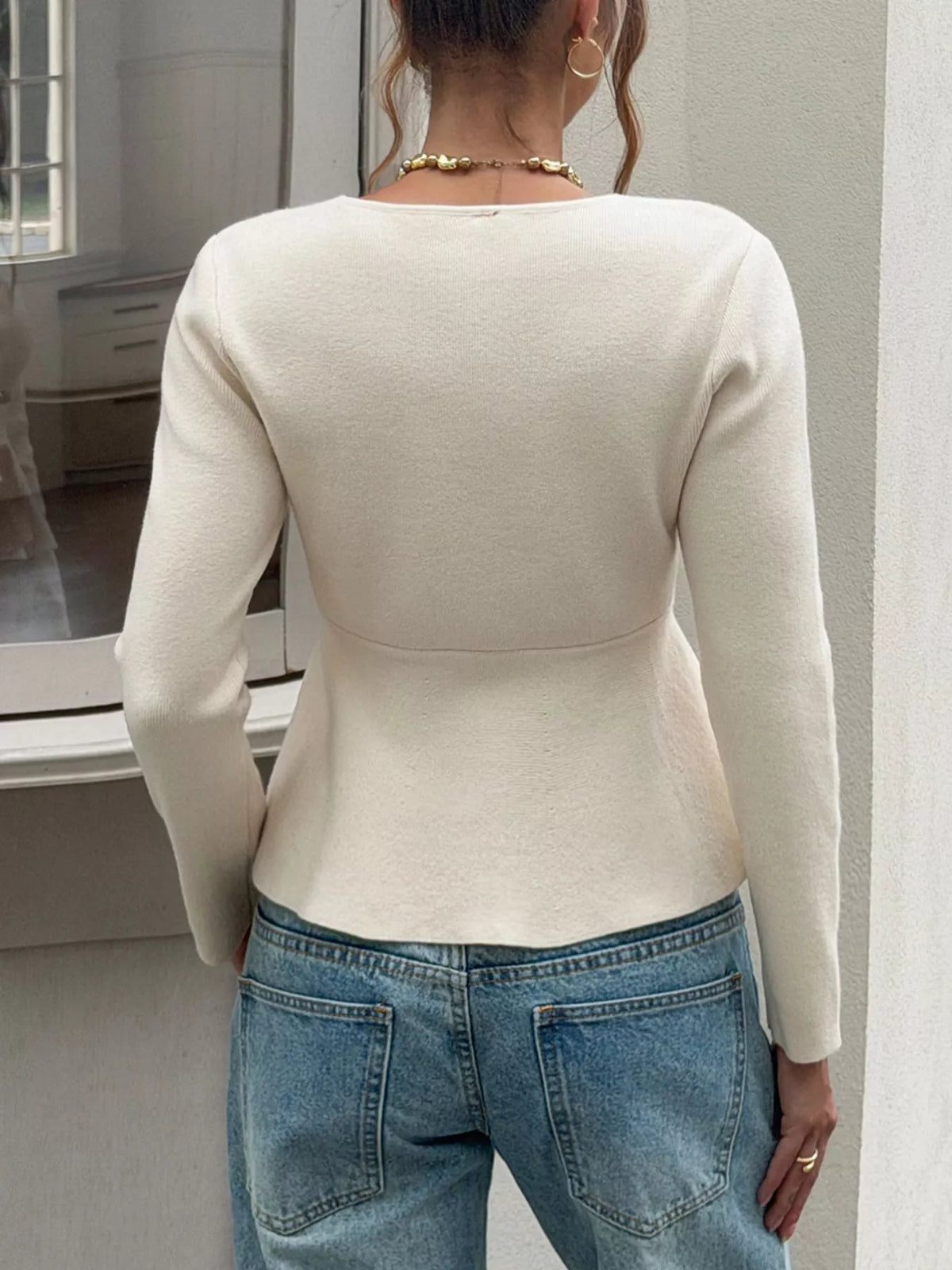 Vanda cardigan med peplum
