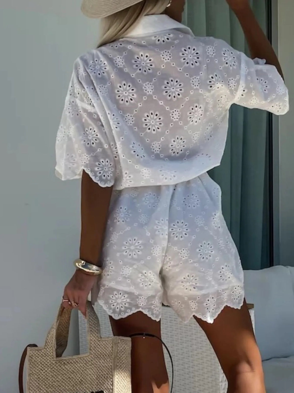 Joy hålbroderad jumpsuit