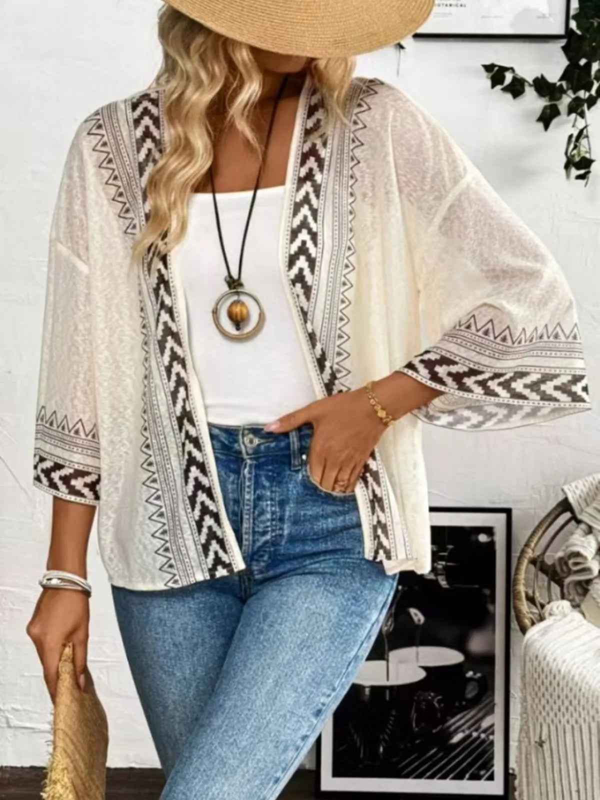 Audra cardigan med kimonoärm