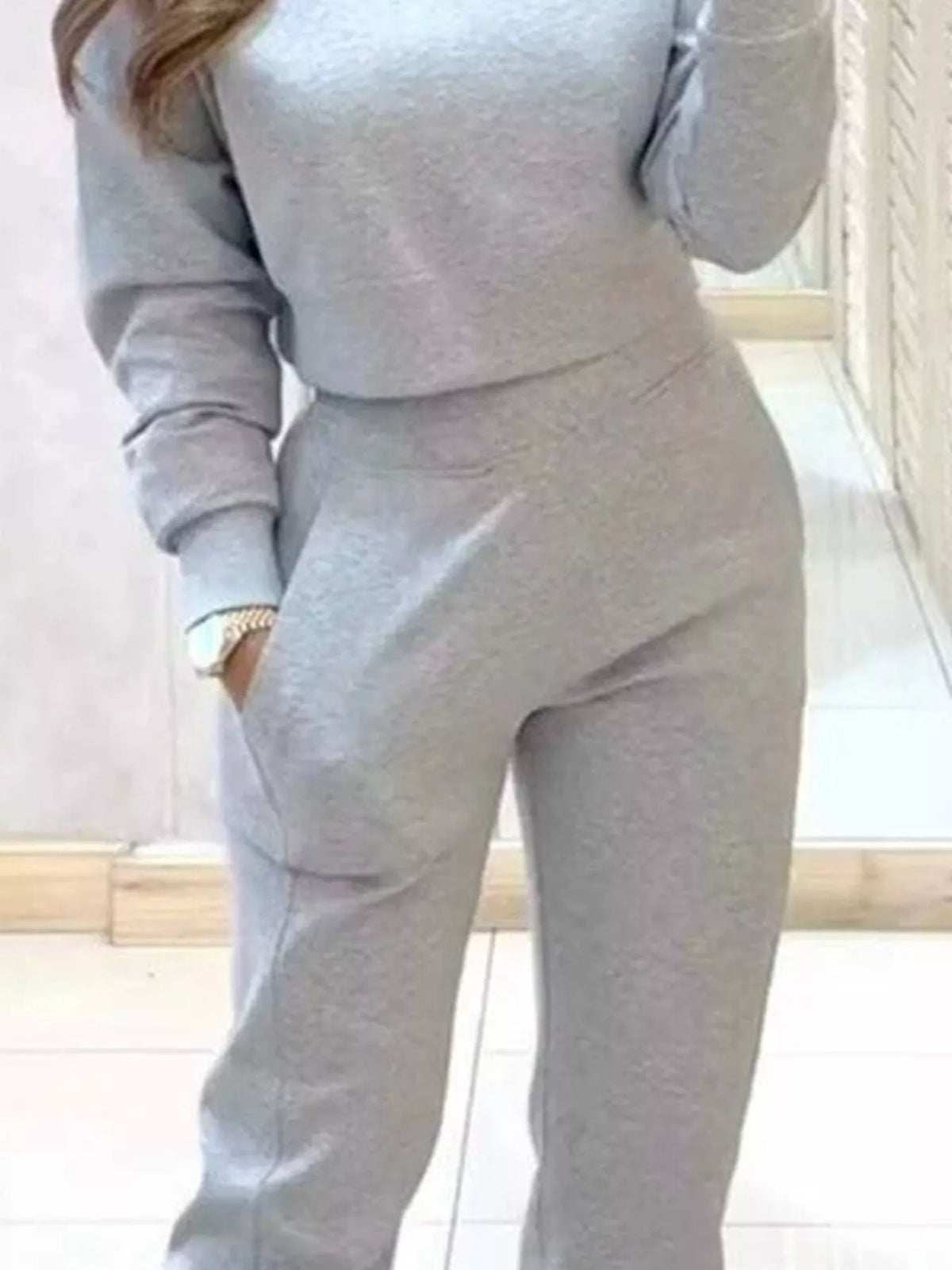 Lottie set med croppad sweatshirt