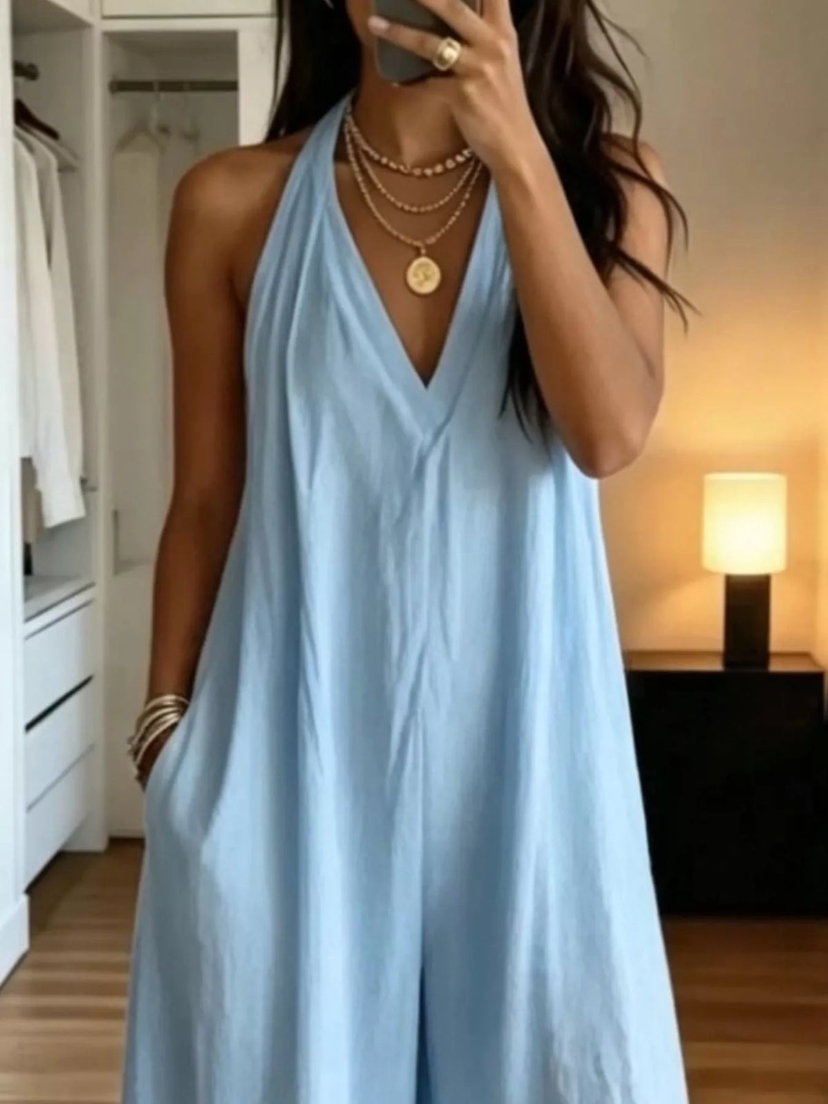 Ariana jumpsuit med halterneck