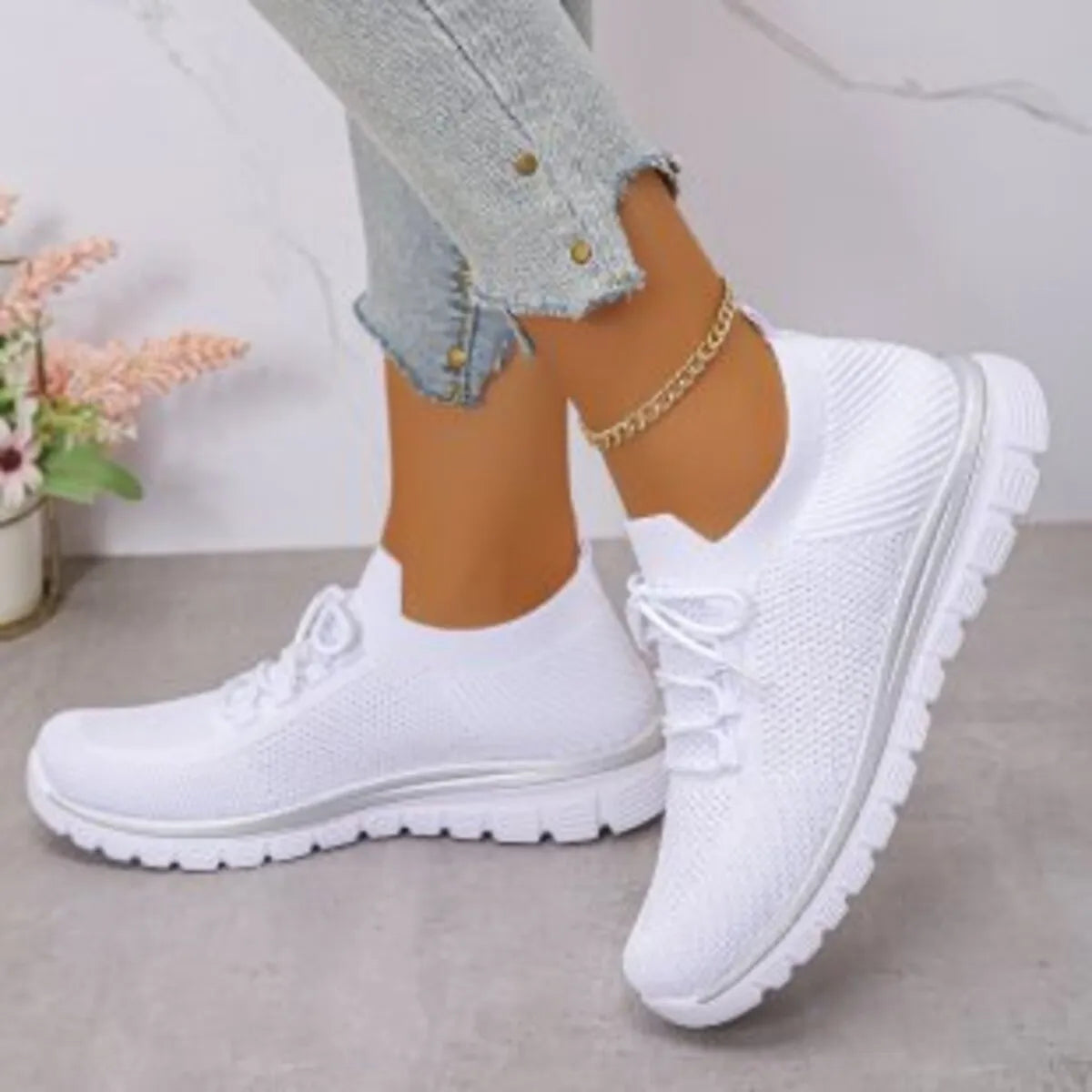 Fleurine sneakers i mesh