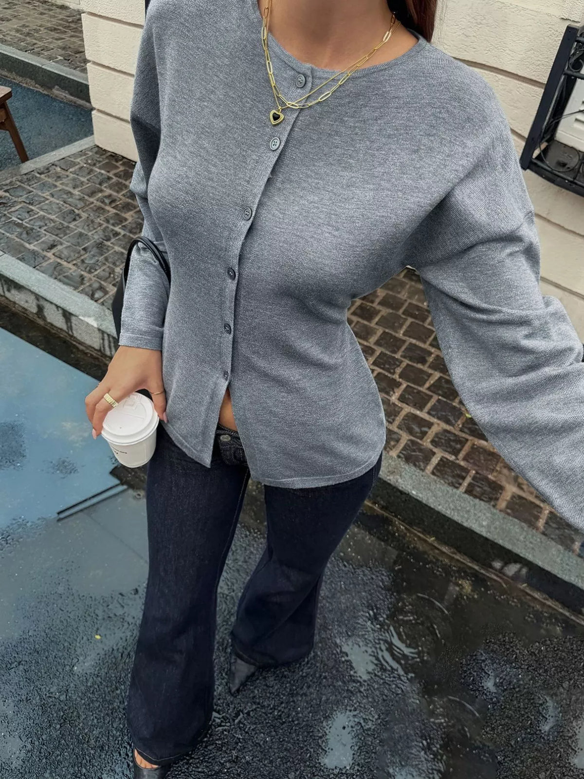 Genevieve cardigan med knytdetalj
