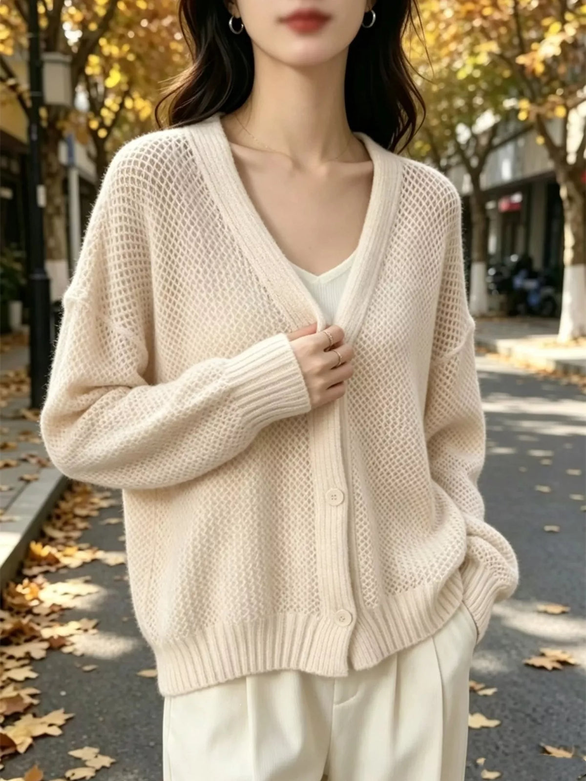 Solbritt v-ringad cardigan