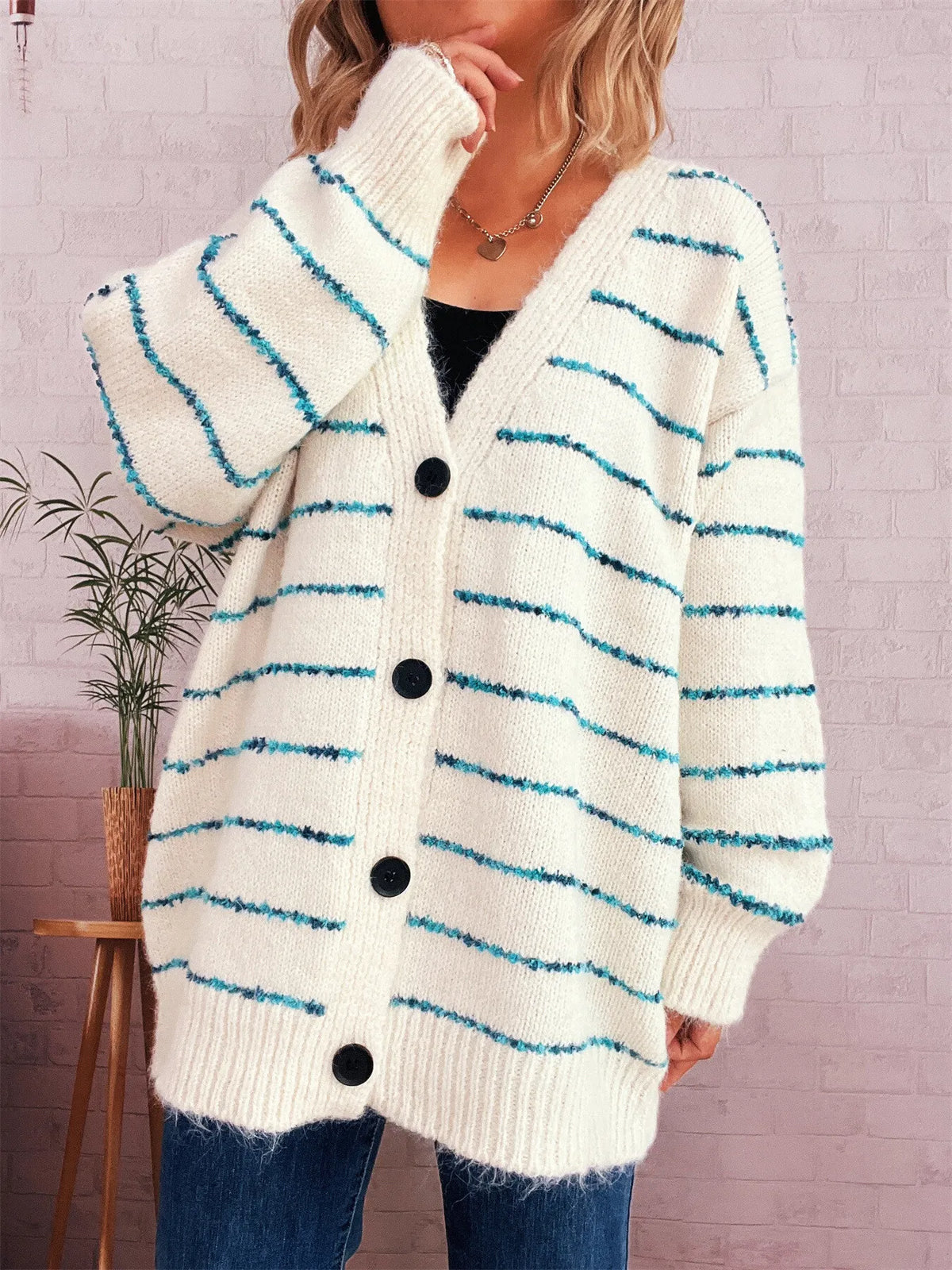 Saskia randig cardigan