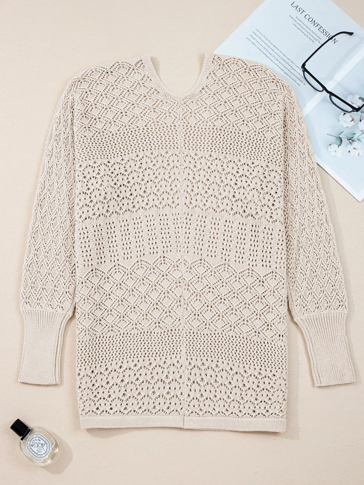 Leanne hålstickad cardigan
