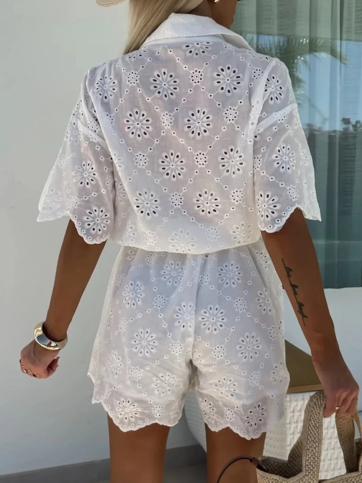 Joy hålbroderad jumpsuit