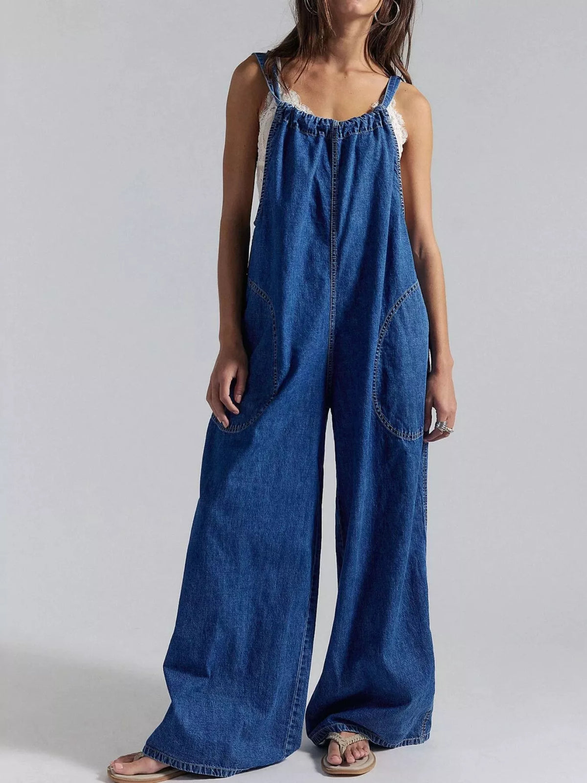 Doreen ärmlös jumpsuit, mörkblå