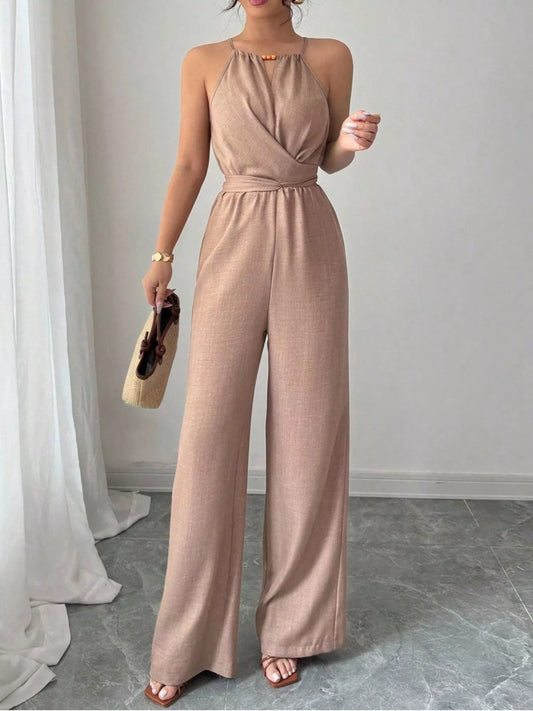 Hazel ärmlös jumpsuit, khaki