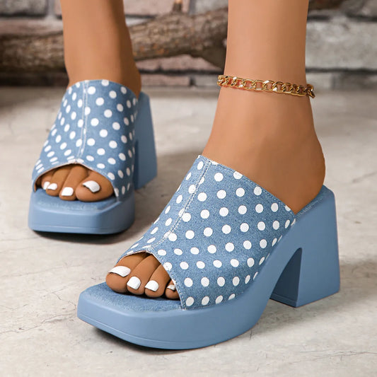 Vivien sandaler i denim