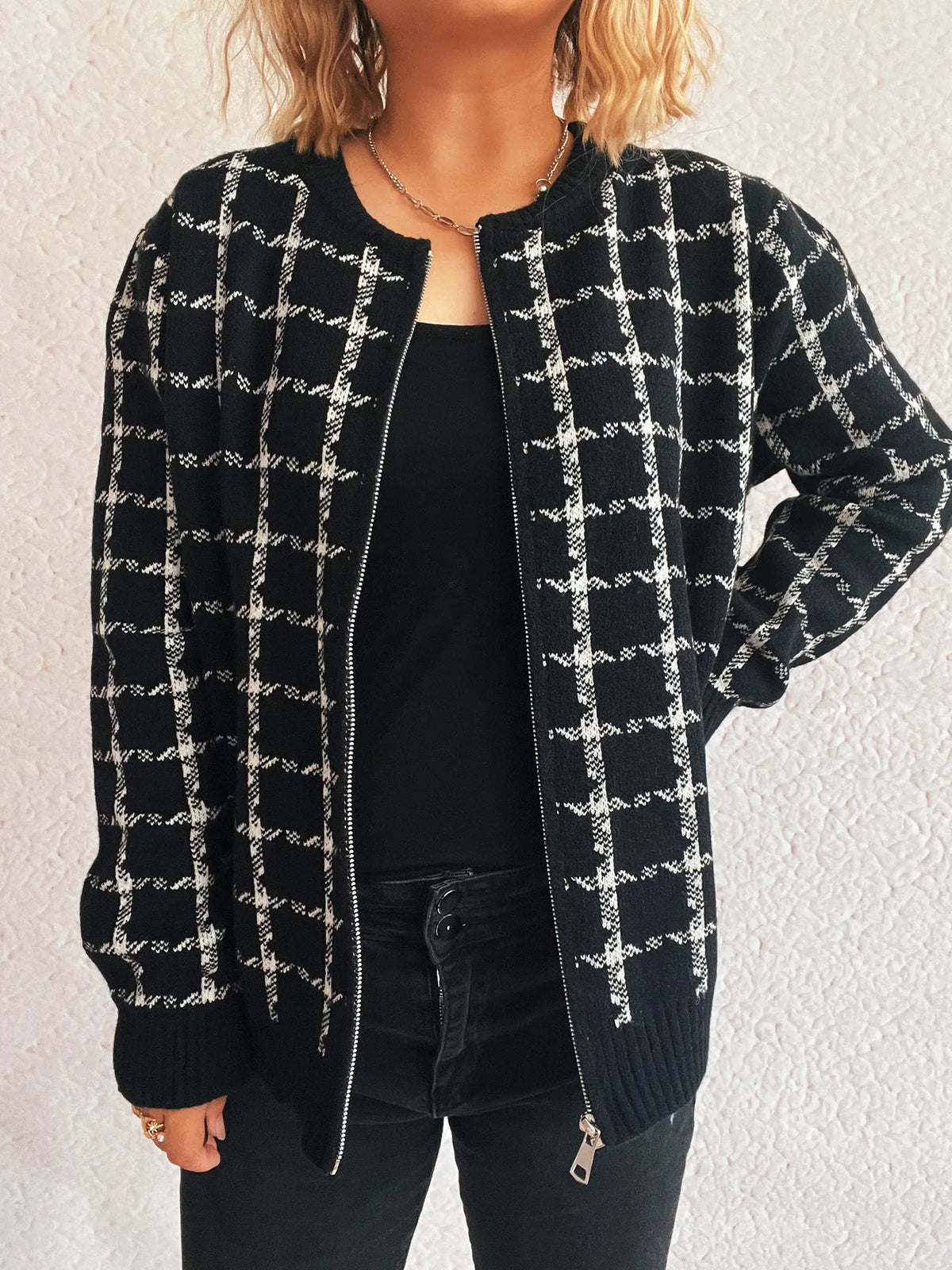 Holly rutig cardigan
