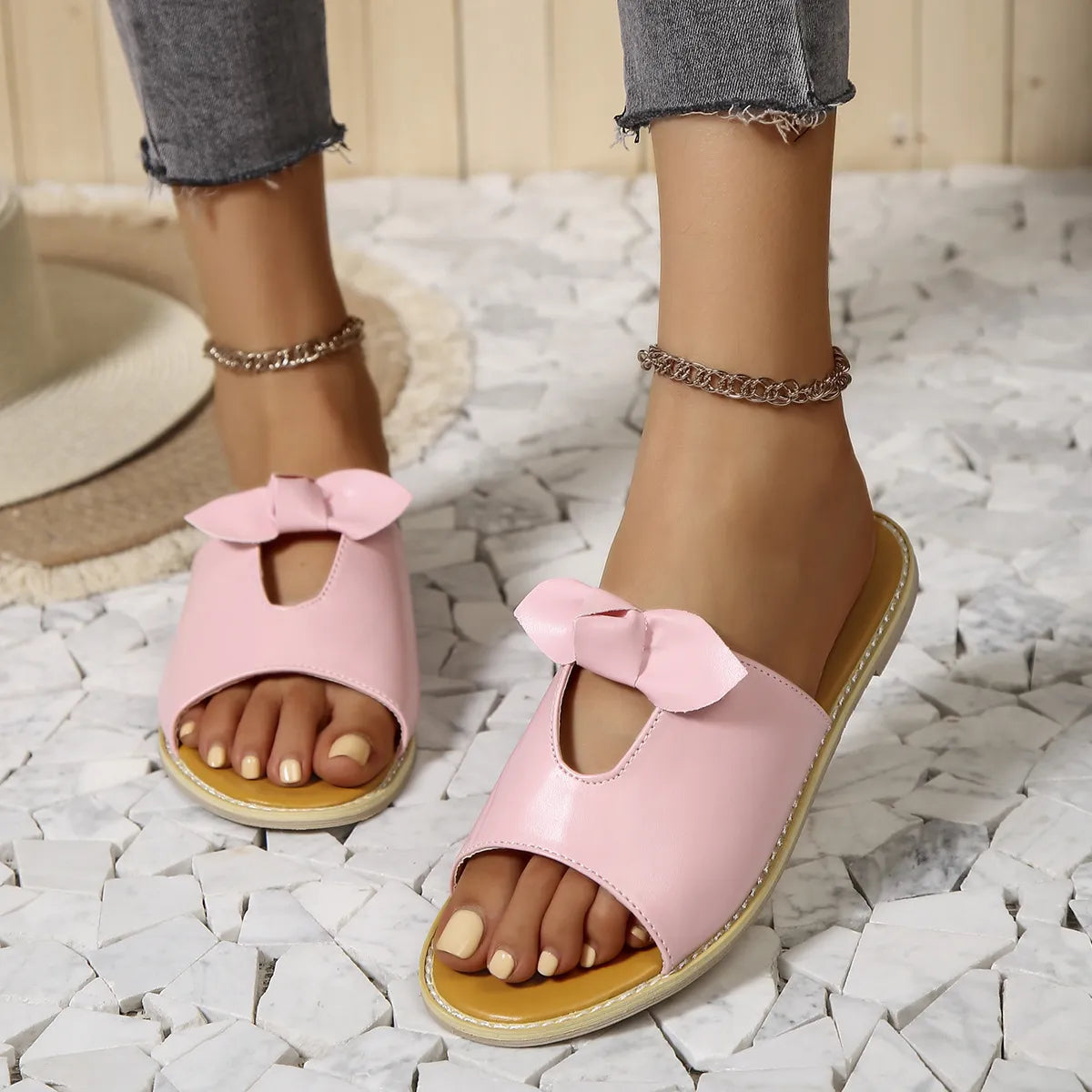 Mariella sandaler med cutout, rosa