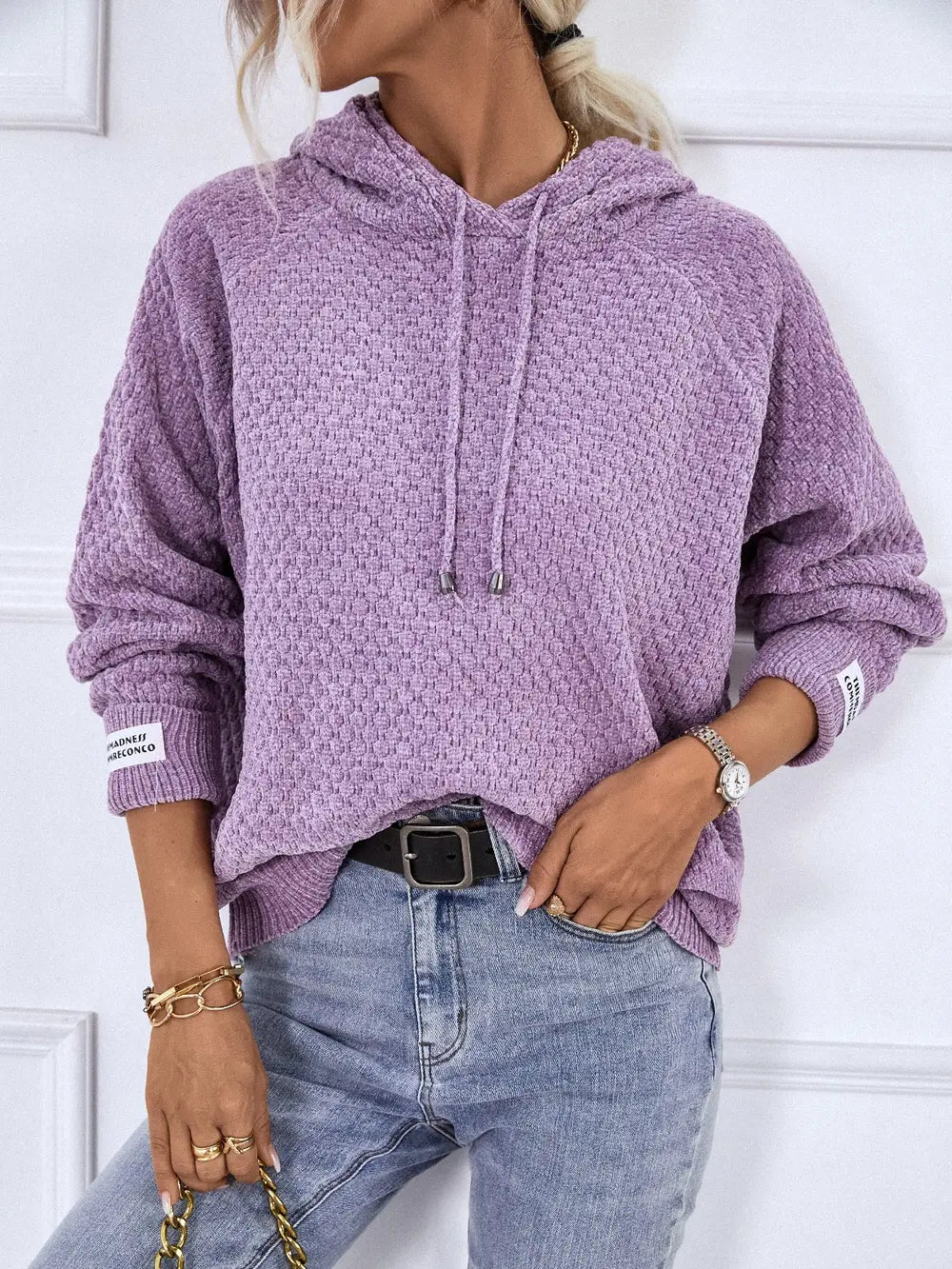 Felisa stickad hoodie