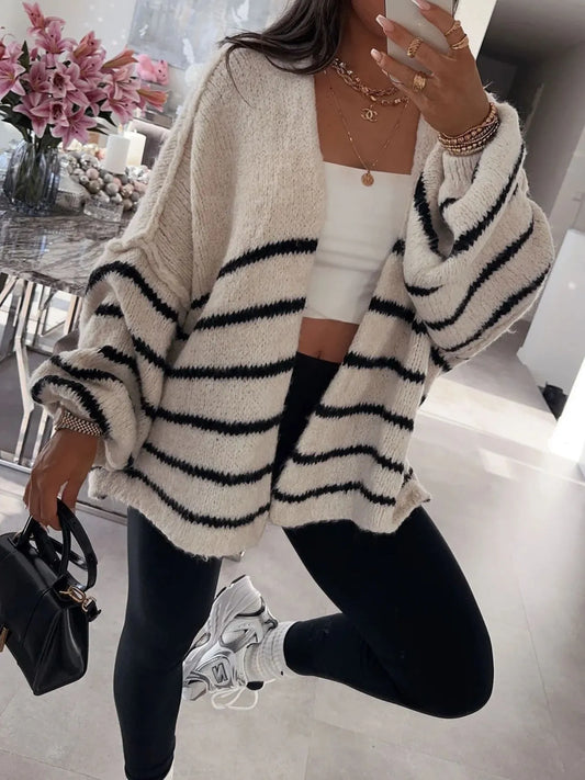 Mallory randig cardigan